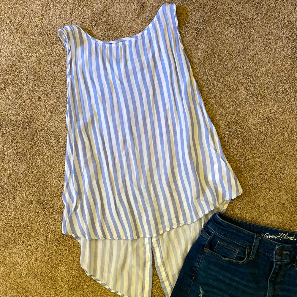 Vertical stripe tank top